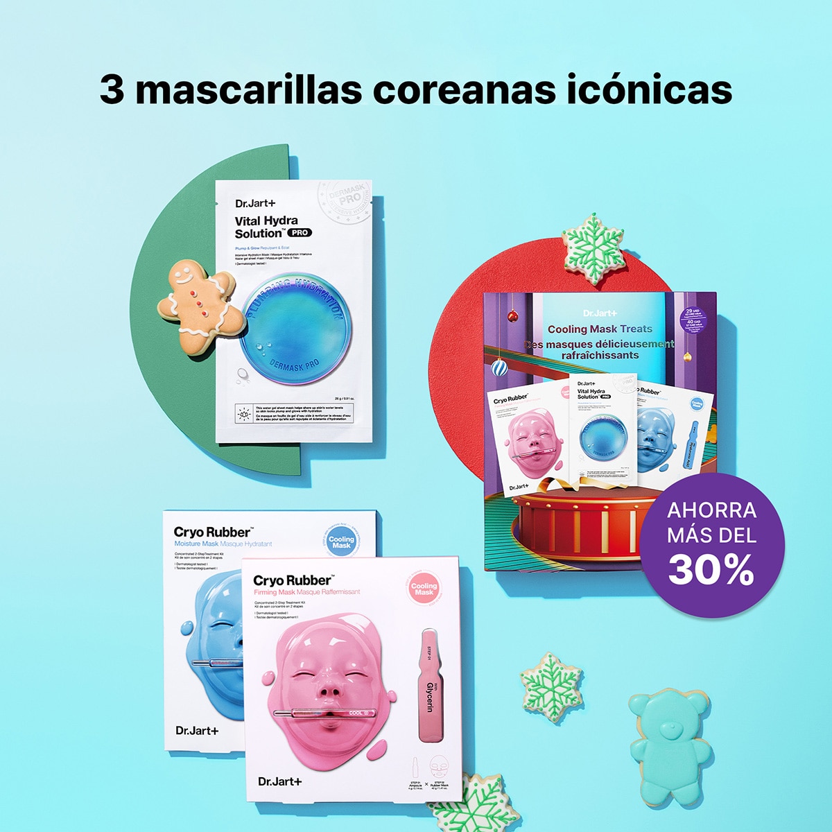 COOLING MASK TREATS GIFT SET WITH CRYO RUBBER™ SHEET MASKS (SET DE REGALO DE MASCARILLAS REFRESCANTES)